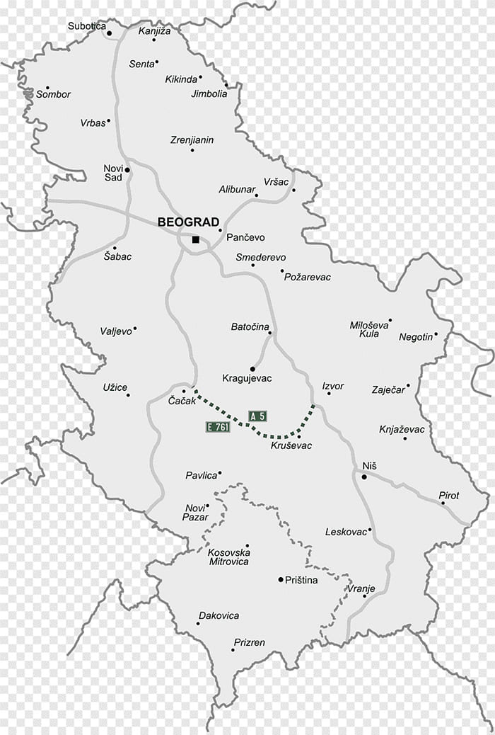 Printable Serbia Map Location