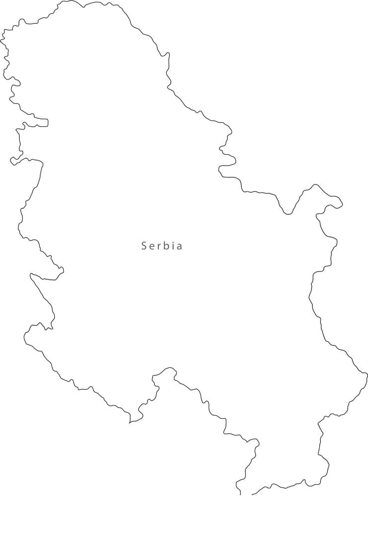 Printable Serbia Map