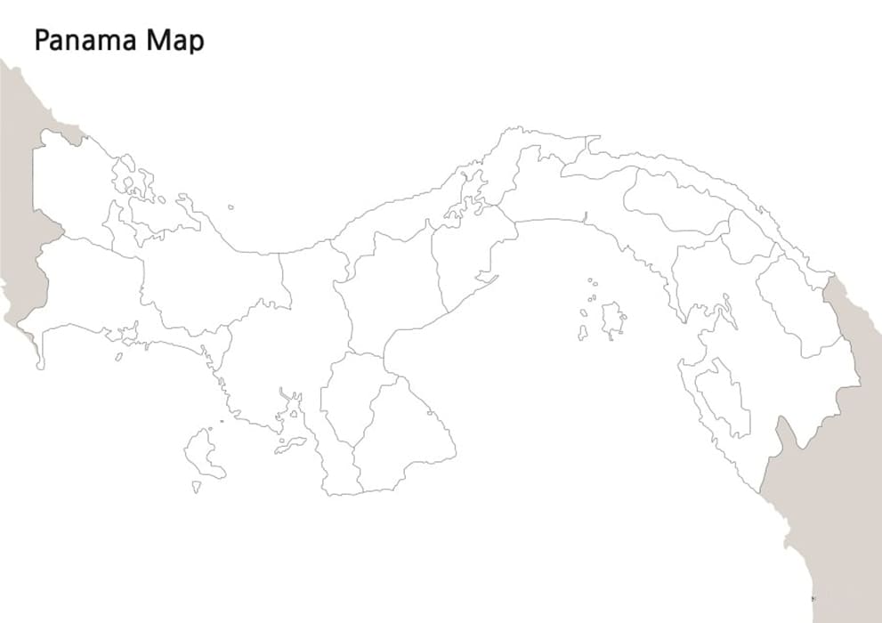 Printable Simple Panama Map