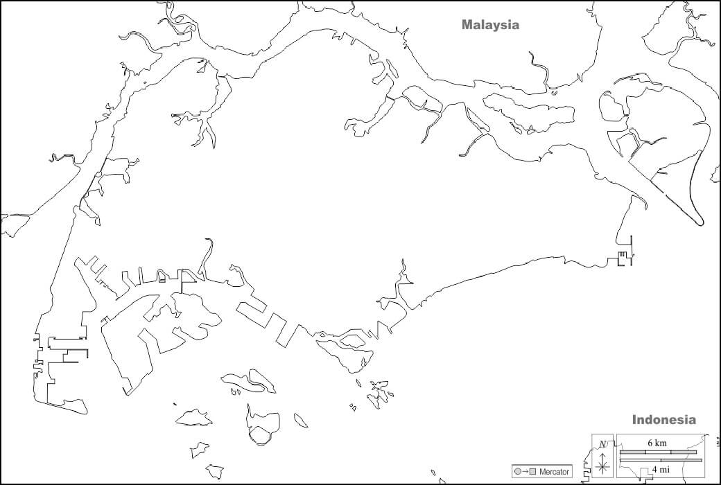Printable Singapore Map 3