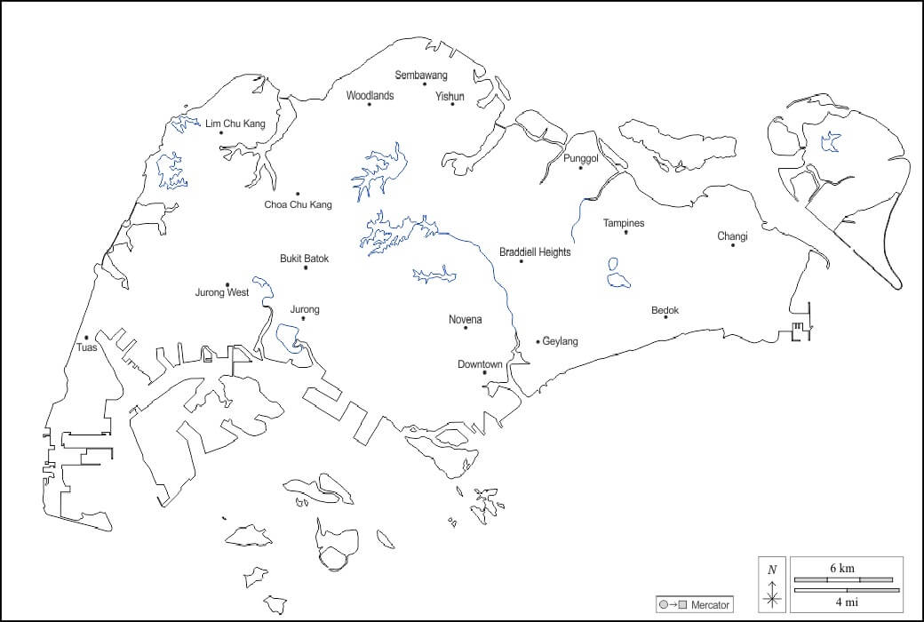 Printable Singapore Map Blank