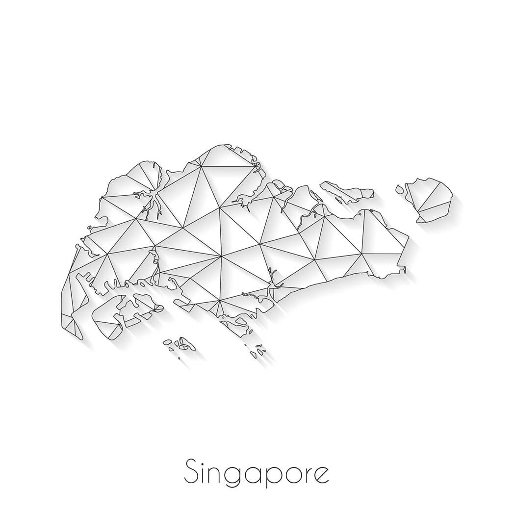 Printable Singapore Map Connection Network