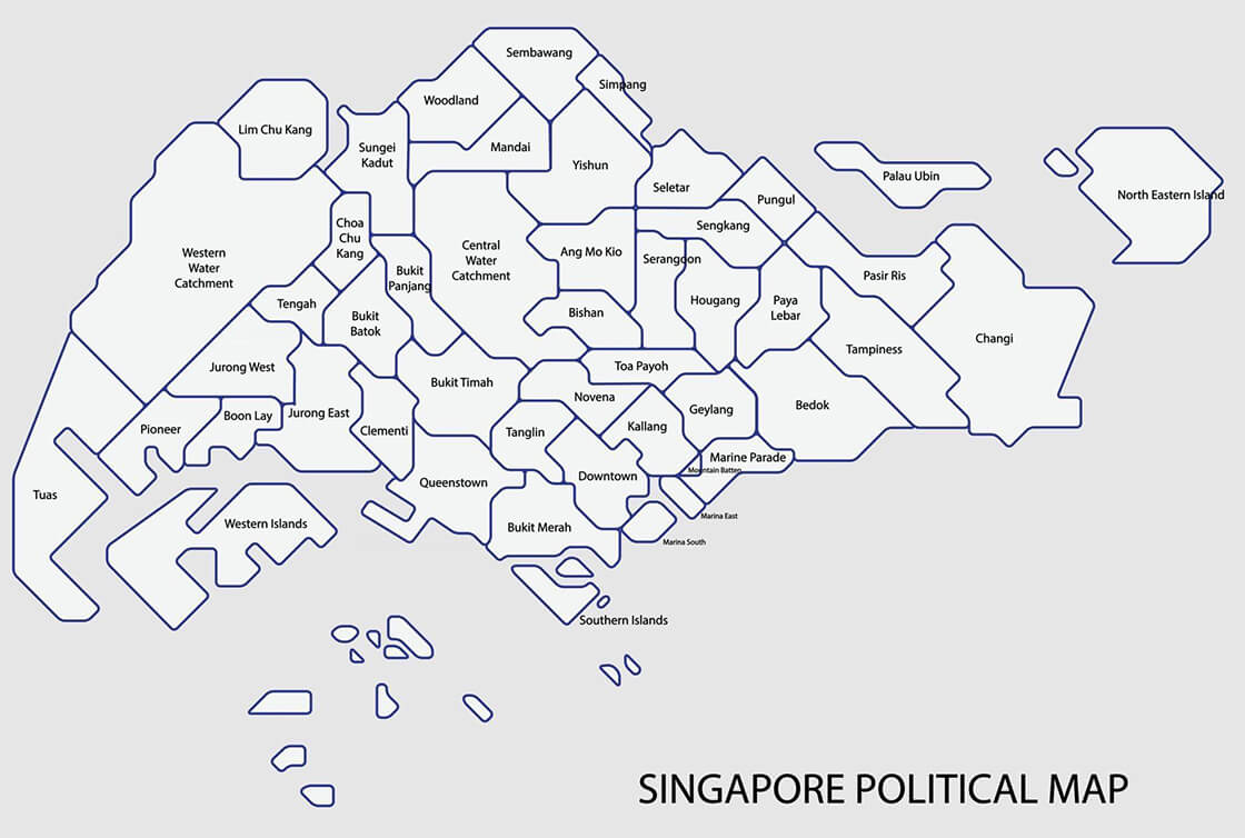 Printable Singapore Map Political