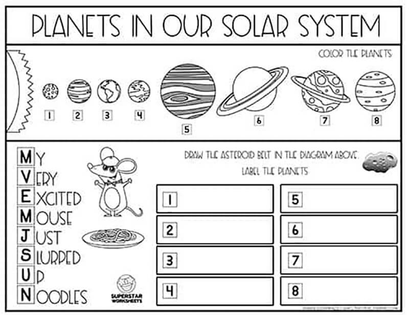 Printable Solar System Worksheet 5