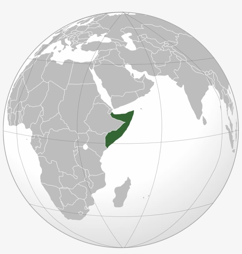Printable Somalia On World Map