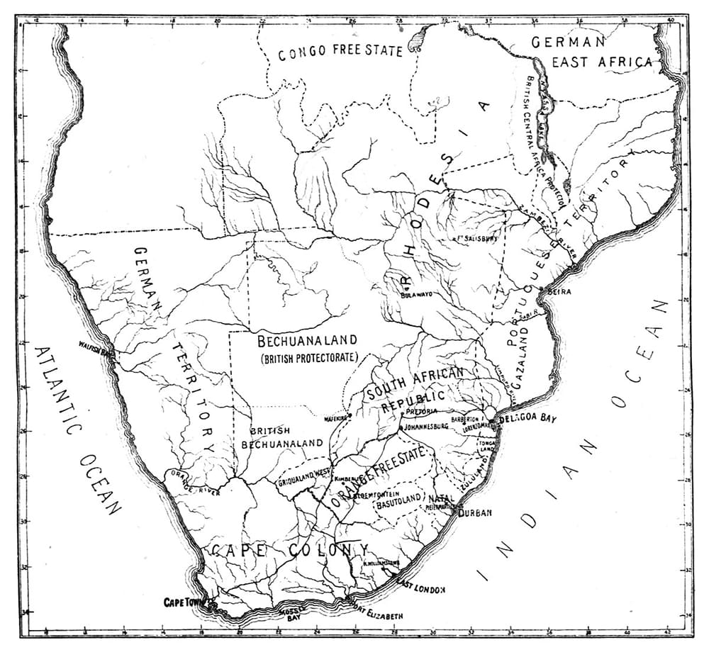 Printable South Africa Labeled Map