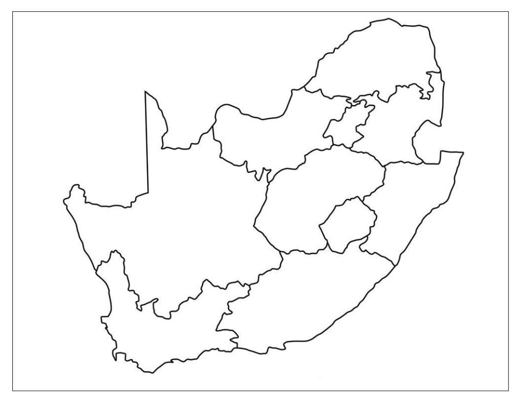 Printable South Africa On A Map