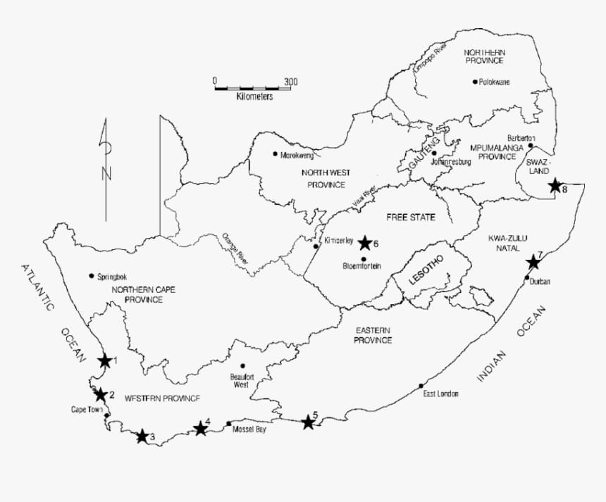 Printable South Africa On The Map