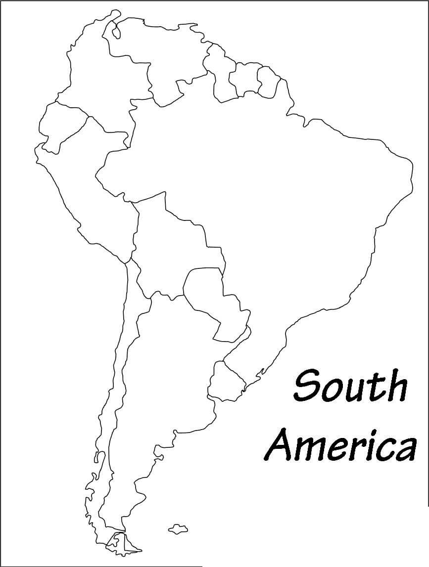 Printable South America Map 2