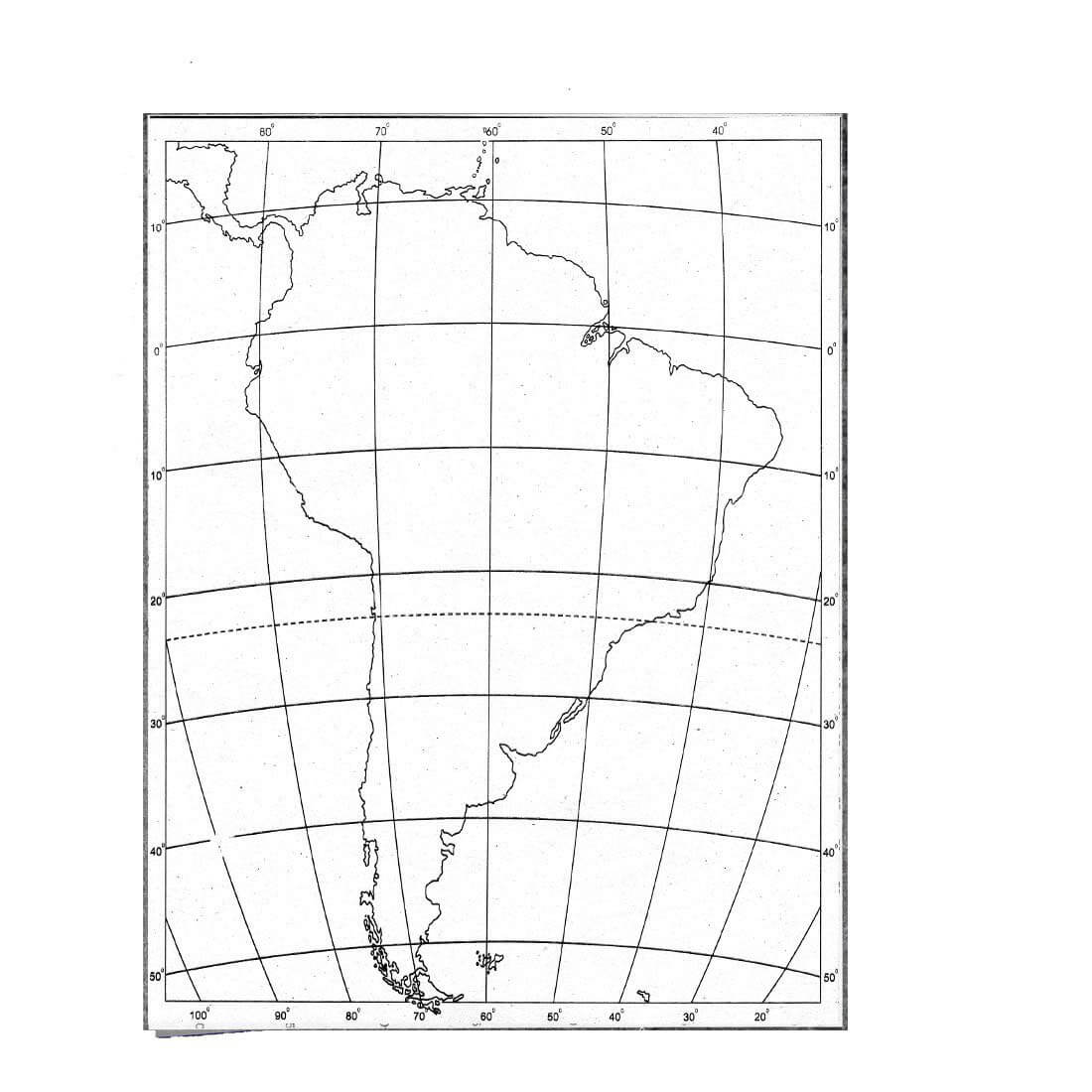 Printable South America Map Outline 2
