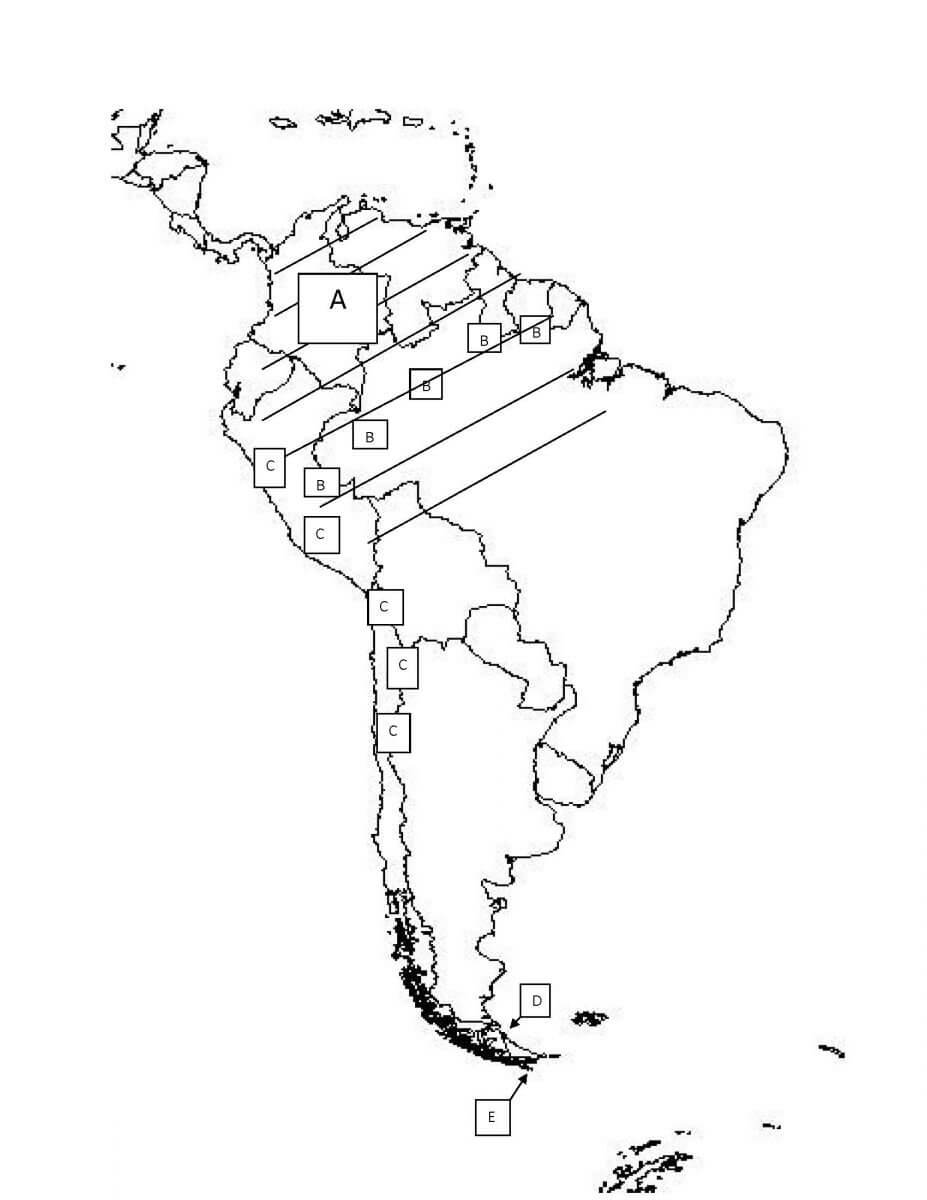 Printable South America Map Vertical 1