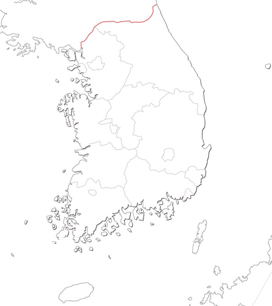 Printable South Korea Map Blank