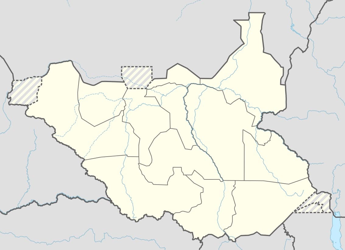 Printable South Sudan Map Location