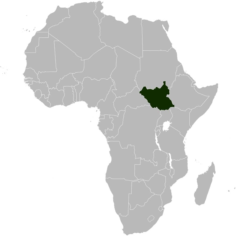 Printable South Sudan Map Of Africa
