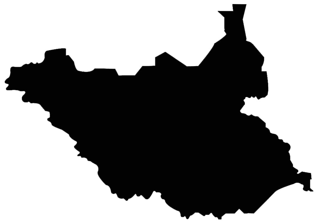 Printable South Sudan Map Outline