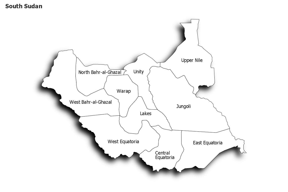 Printable South Sudan Map