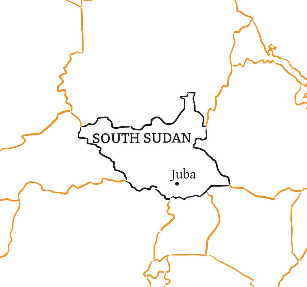Printable South Sudan On The Map