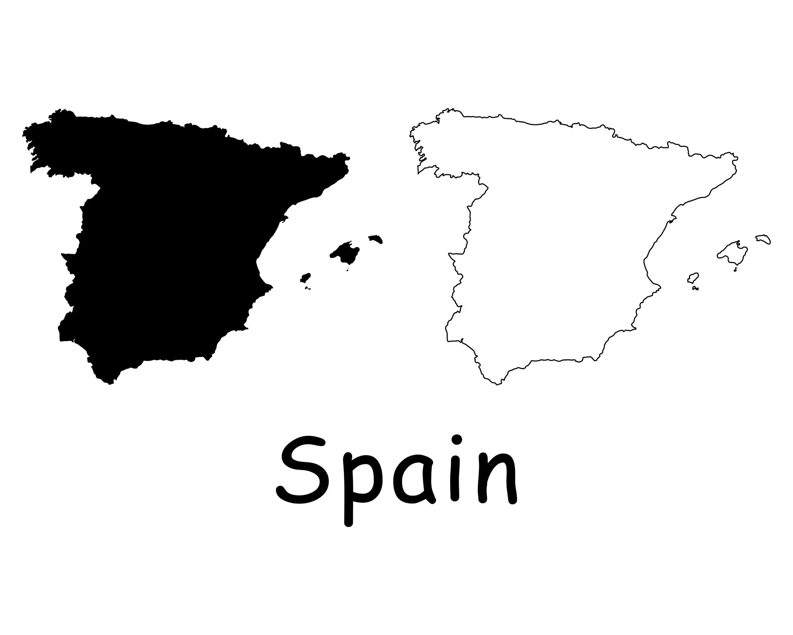 Printable Spain Map 1