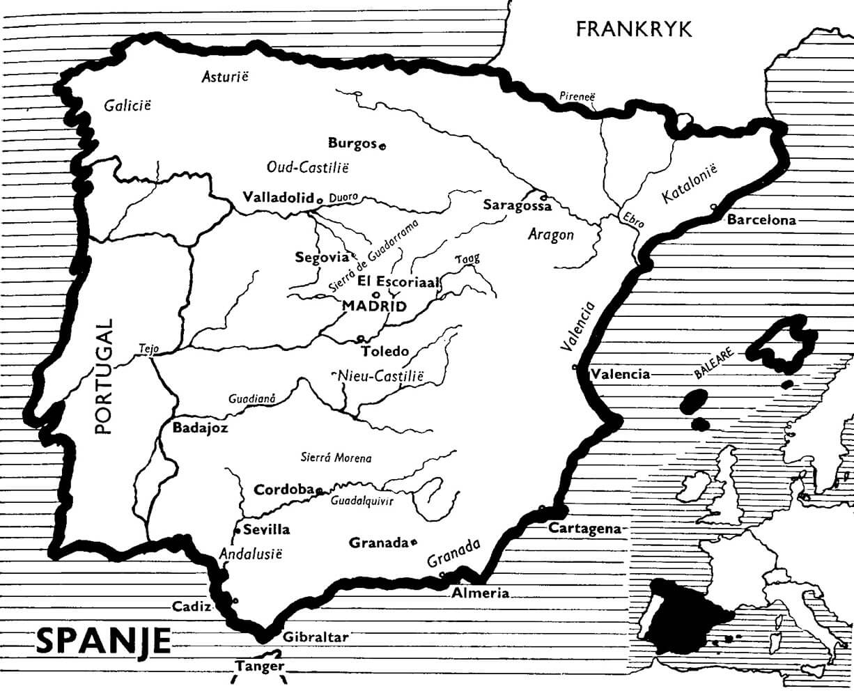 Printable Spain Map 2