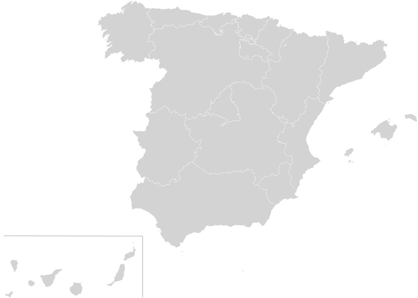 Printable Spain Map Autonomous Communities