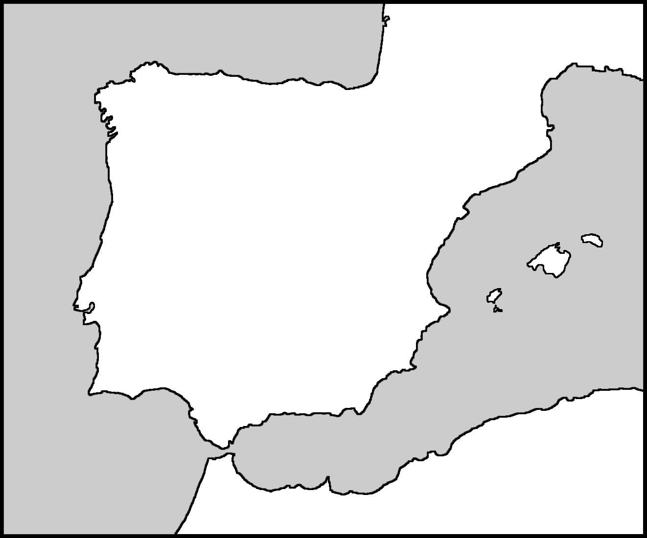 Printable Spain Map Blank