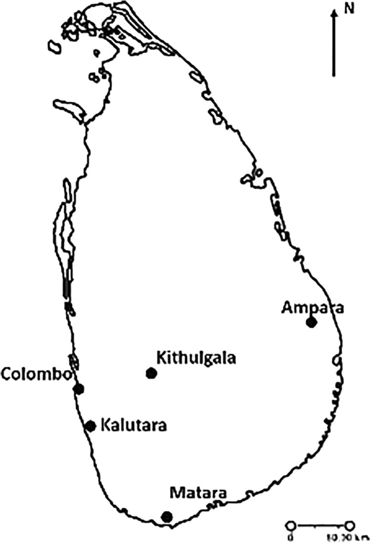 Printable Sri Lanka Map Asia