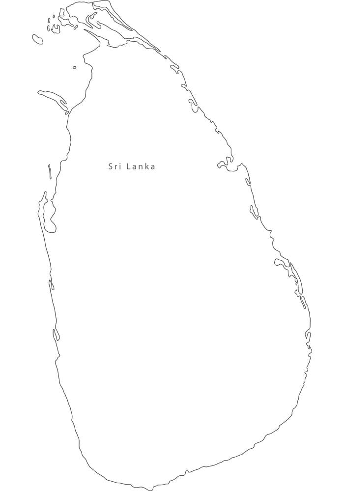 Printable Sri Lanka Map Blank