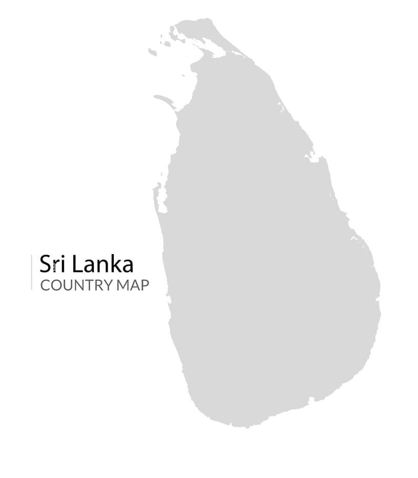 Printable Sri Lanka Map Silhouette
