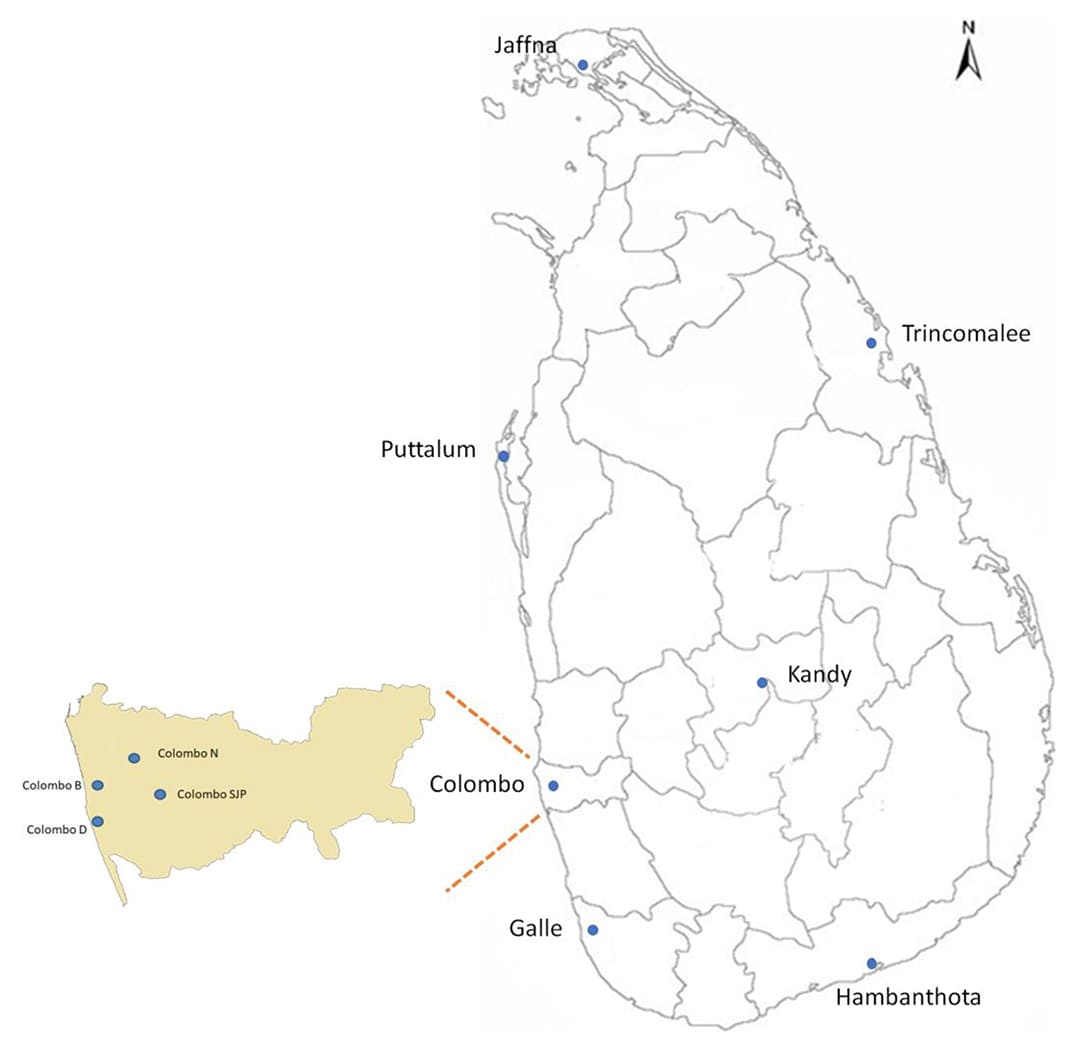 Printable Sri Lanka Map With Provinces