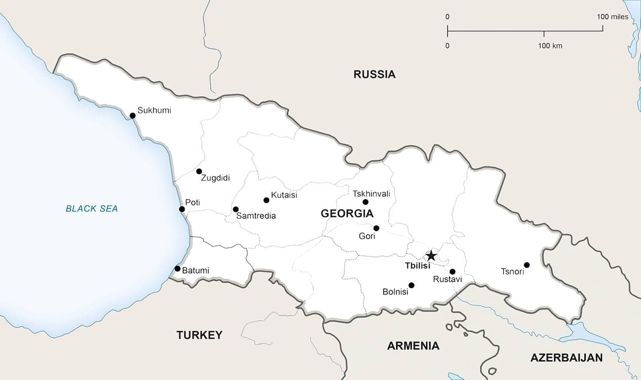 Printable State Of Georgia Map