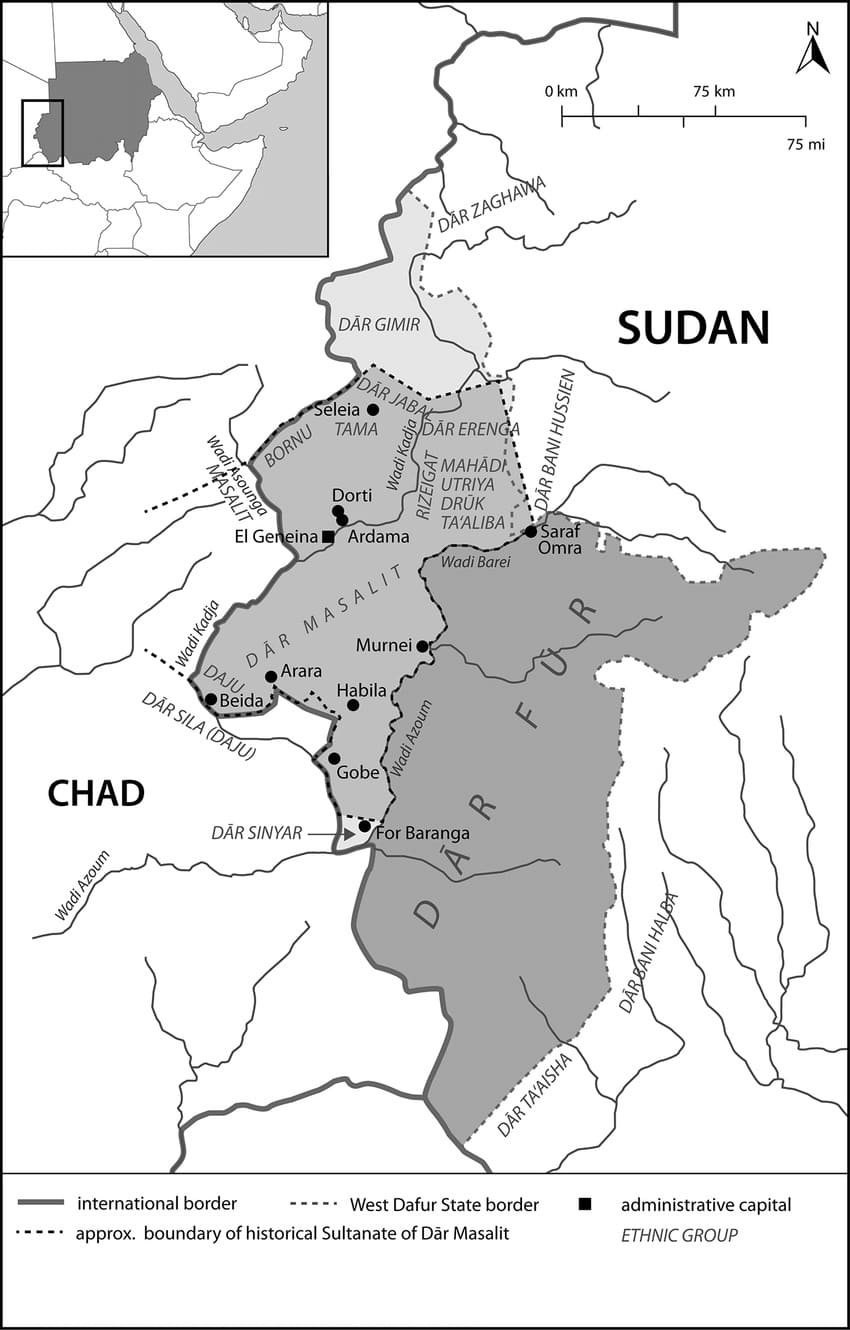 Printable Sudan Geographical Map