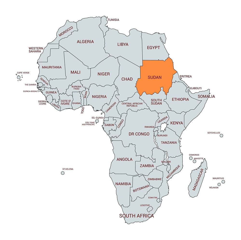 Printable Sudan On Africa Map