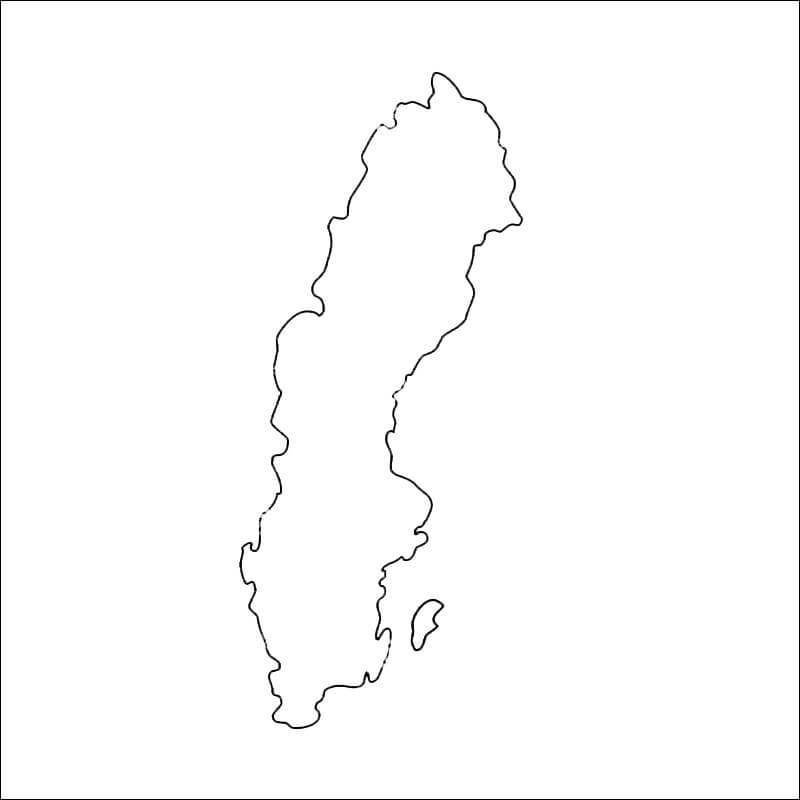 Printable Sweden Map Transparent