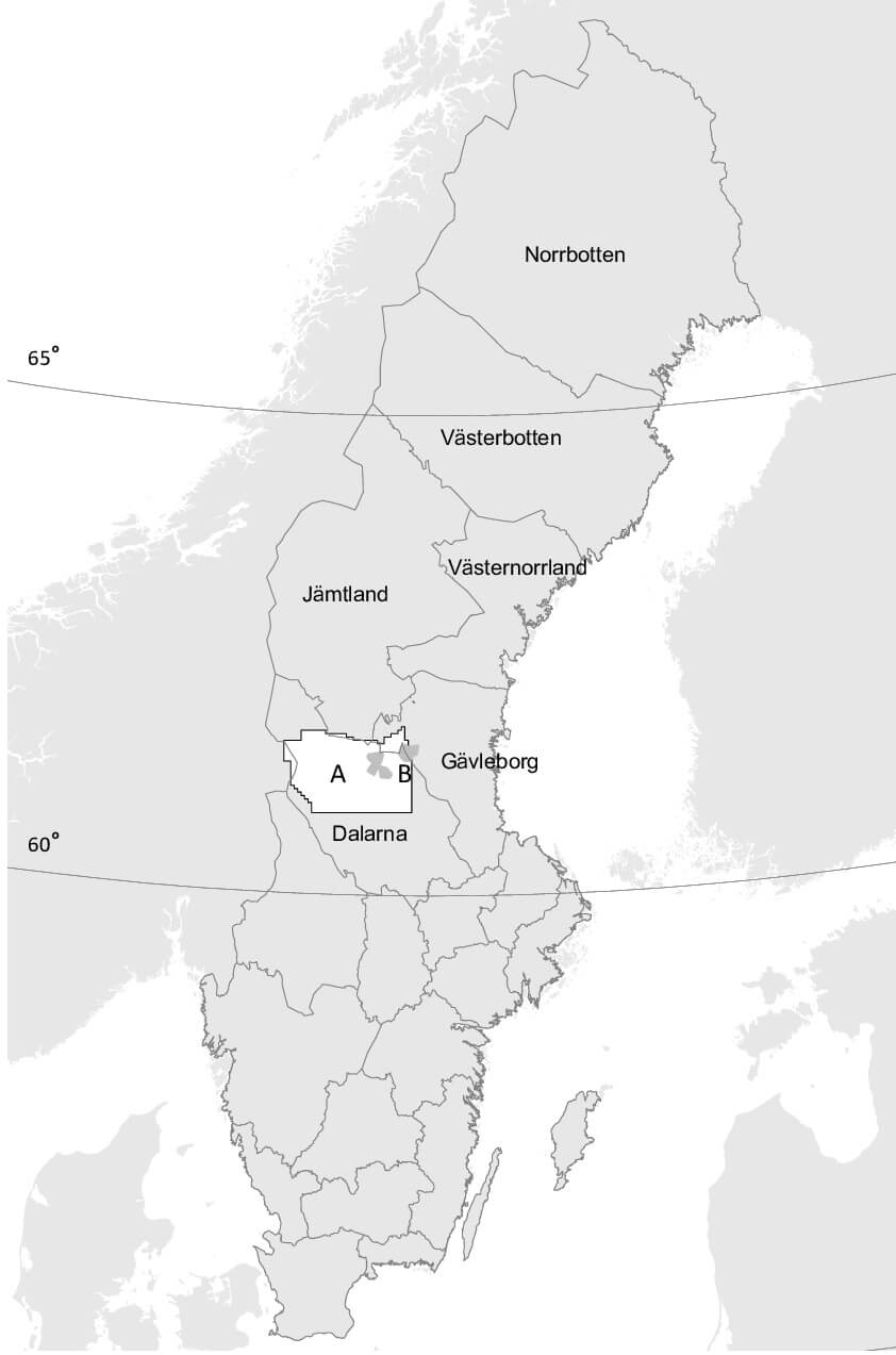 Printable Sweden Map With Counties Marked