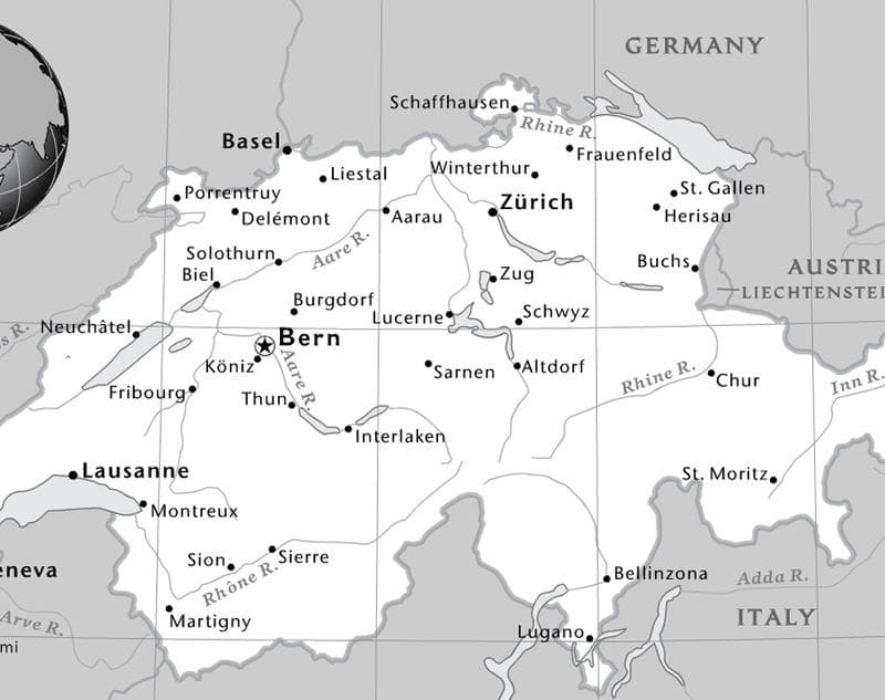 Printable Switzerland Map 1