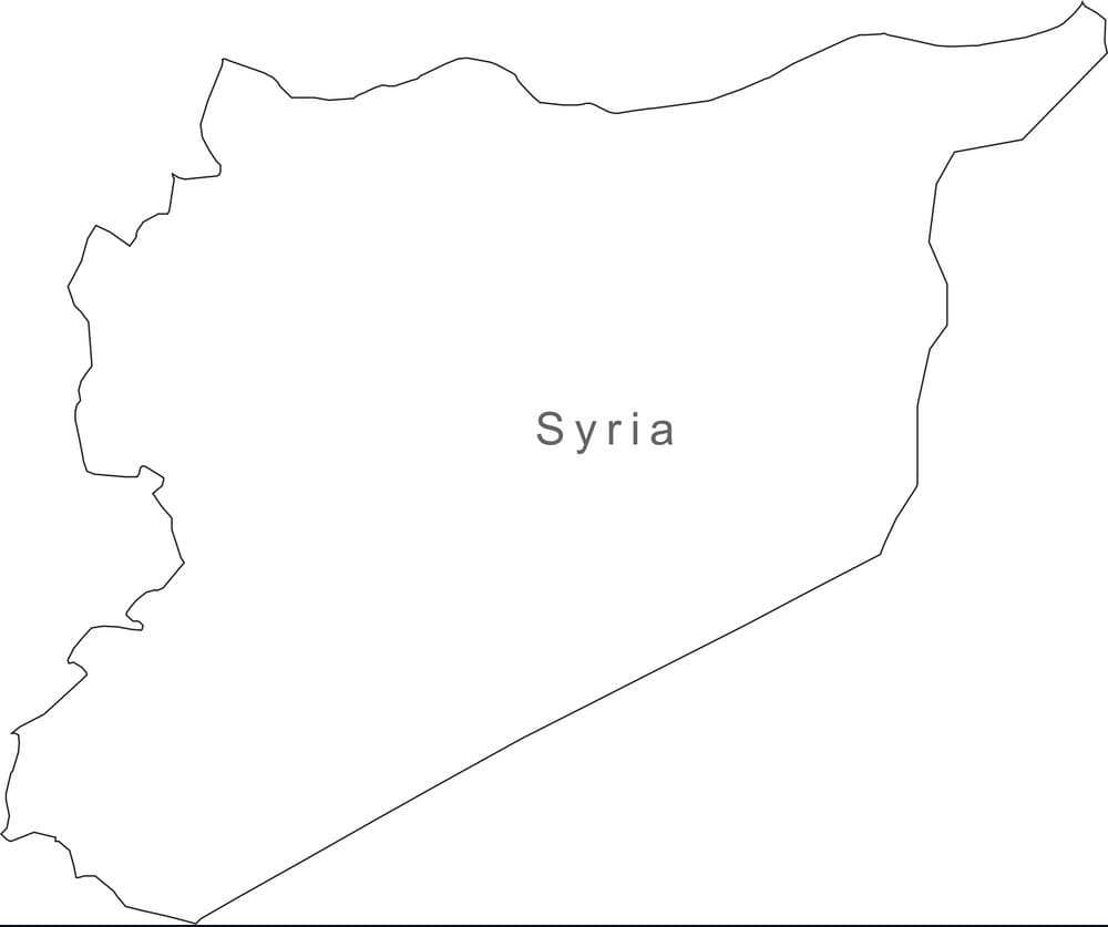 Printable Syria Map Blank