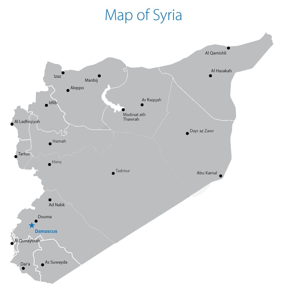 Printable Syria Map Location