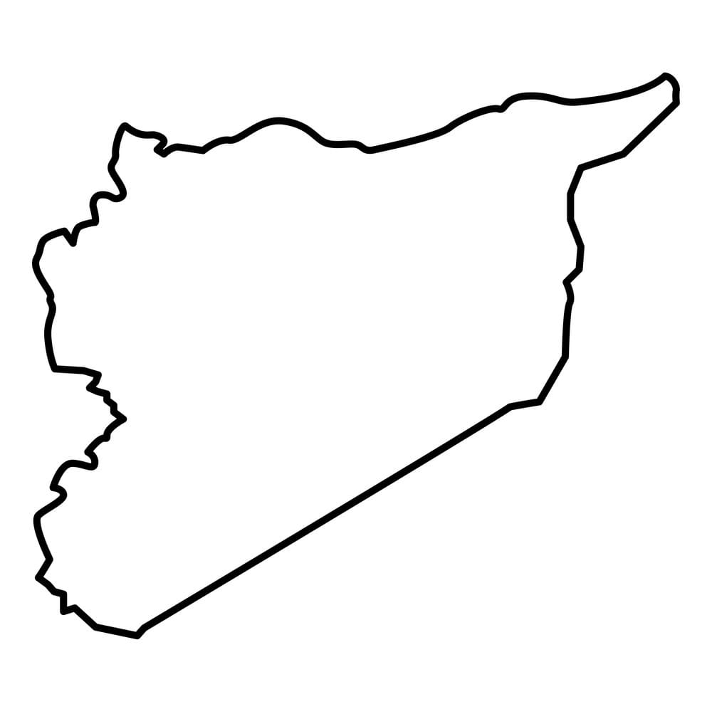 Printable Syria Map Outline