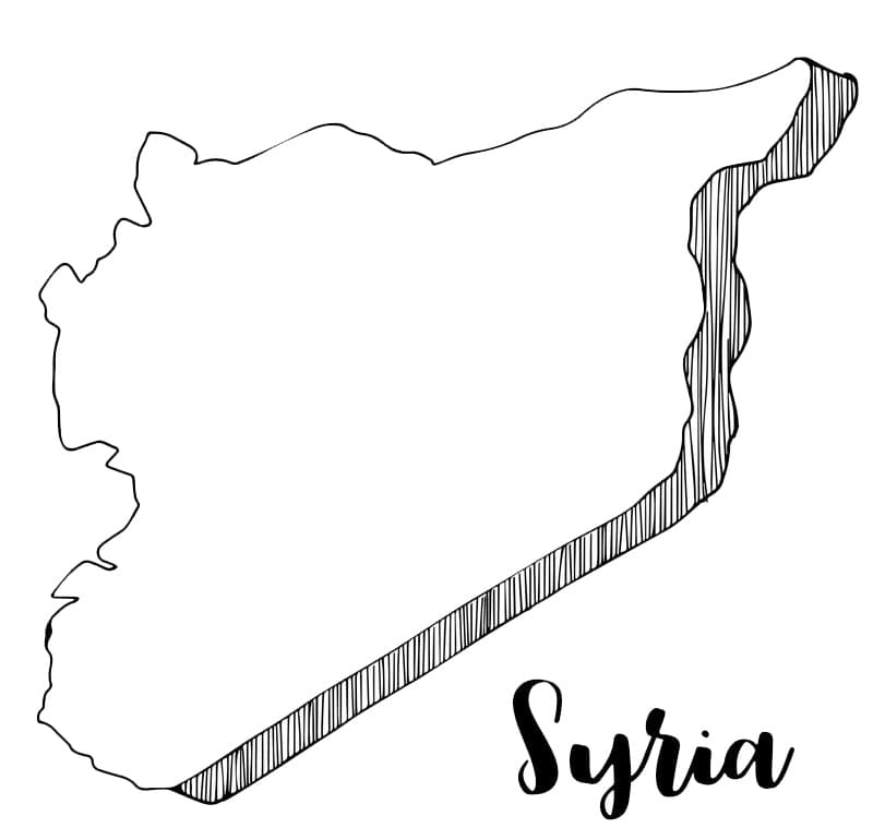 Printable Syria Map