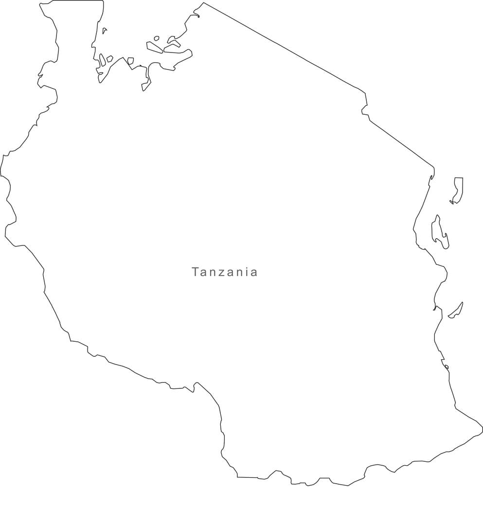 Printable Tanzania Map