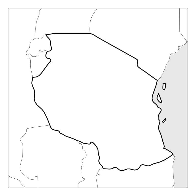 Printable Tanzania On A Map