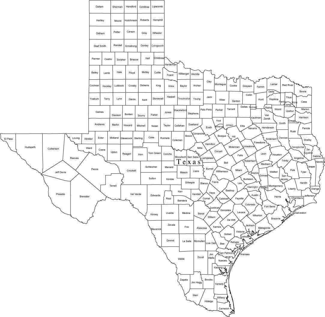 Printable Texas On Map