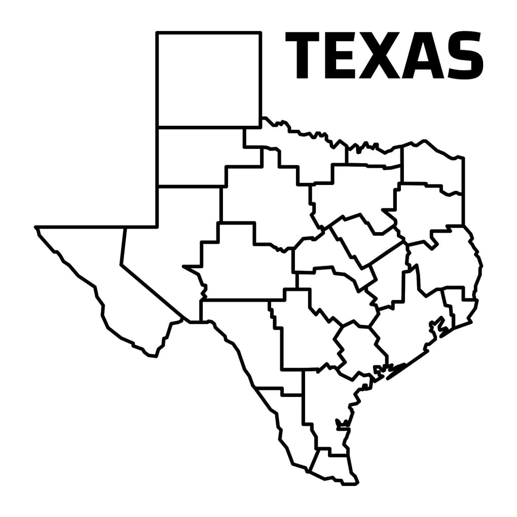 Printable Texas State Map