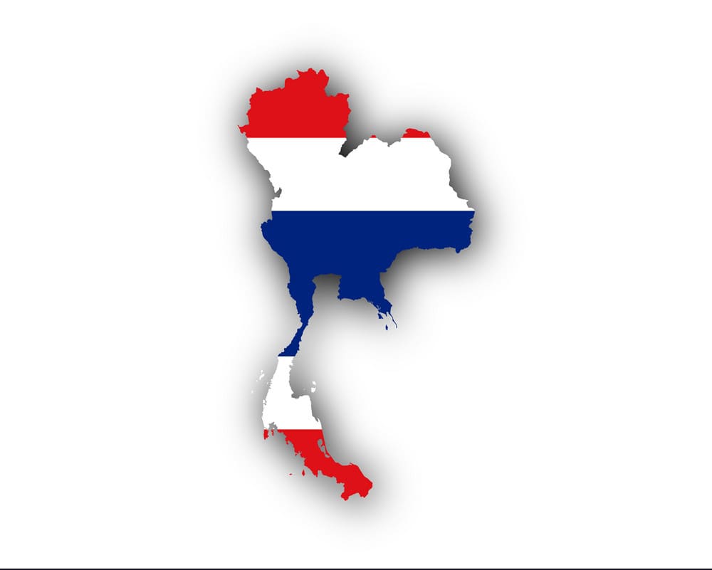 Printable Thailand Map Flag