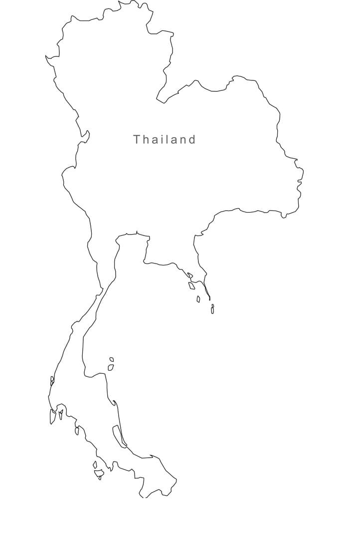 Printable Thailand On A Map