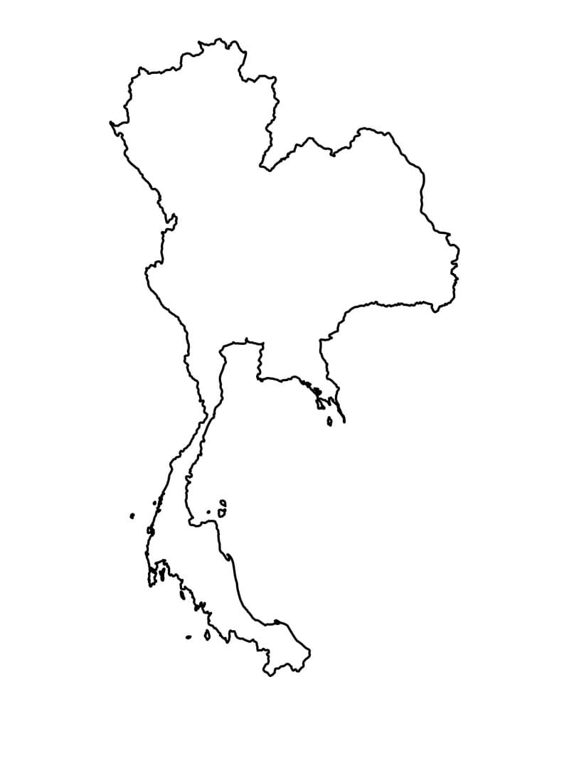 Printable Thailand On Map