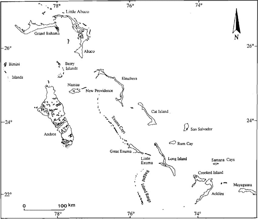 Printable The Bahamas Map