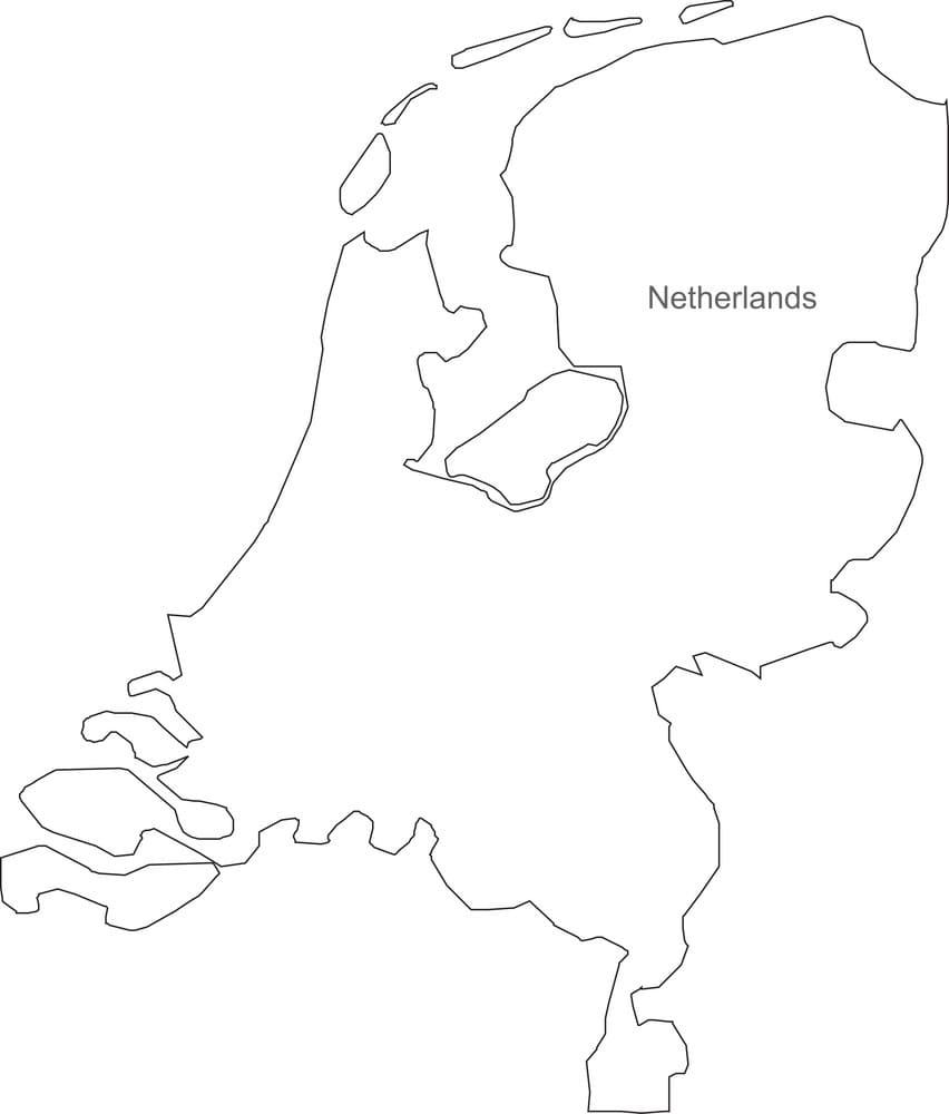 Printable The Netherlands Map