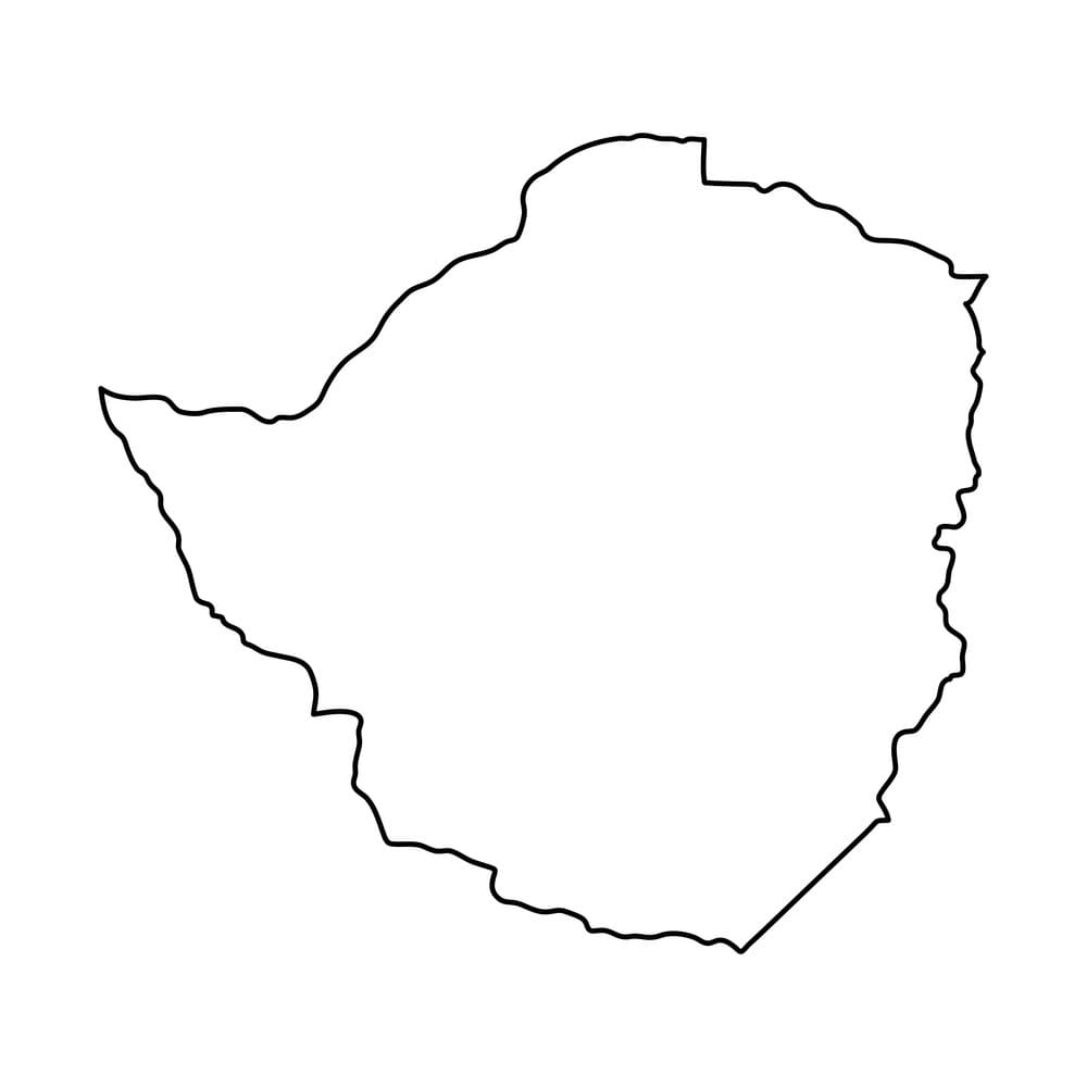 Printable The Zimbabwe Map