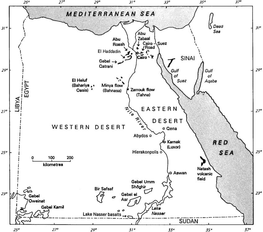 Printable Topographical Map Of Egypt